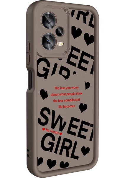 Xiaomi Redmi Note 12 5g Kılıf Kamera Korumalı Baskılı Arka Yüzey Klas Kapak-Siyah