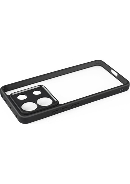 Xiaomi Redmi Note 13 Pro 5g Kılıf Kamera Korumalı Şeffaf Arka Yüzey New Roll Kapak-Siyah indirimleri
