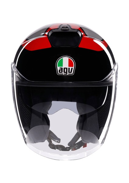 Irides Valenza Matt Grey Blk Red Açık Kask
