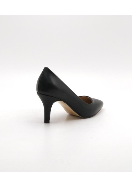 Büyük Numara Siyah Abiye Ayakkabı (Ökçe Boyu: 8 Cm)