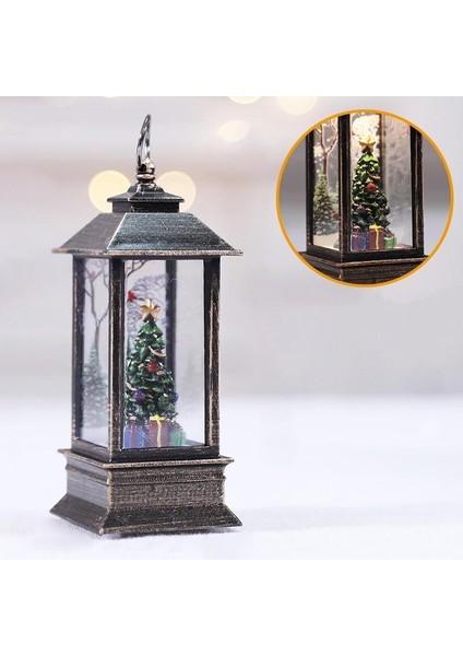 Pine Tree Christmas Lantern Hediyelik Led'li Çam Ağacı Figürlü Şamdan