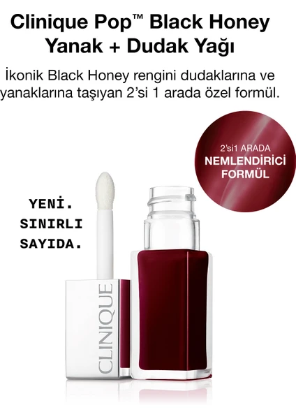 Pop Renklendirici Yanak + Dudak Yağı – Black Honey| Parlak Bitiş