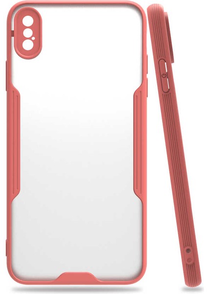 Apple iPhone Xs Max 6.5 Uyumlu Parfe Kapak-Pembe