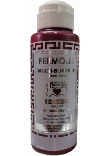Multi-Surface Bordo Hybrid Akrilik Hobi Boyası 120 Ml.