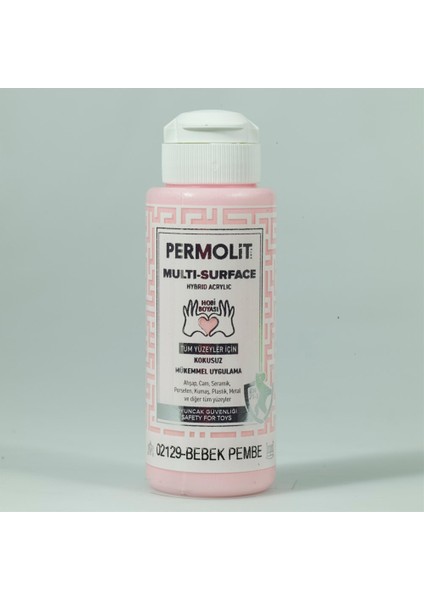 Multi-Surface Bebek Pembe Hybrid Akrilik Hobi Boyası 120 Ml.