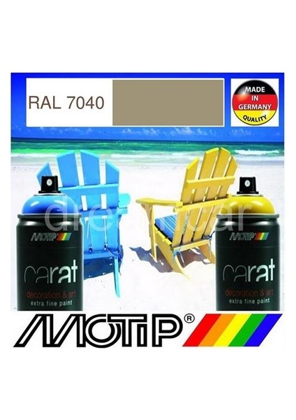 Carat Ral 7040 Parlak Beton Gri Akrilik Sprey Boya 400 ml