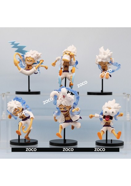 One Piece'nin Yükseltilmiş Modeli Nika Luffy Tam Formlu 6 Figür Model Süsü (Yurt Dışından)