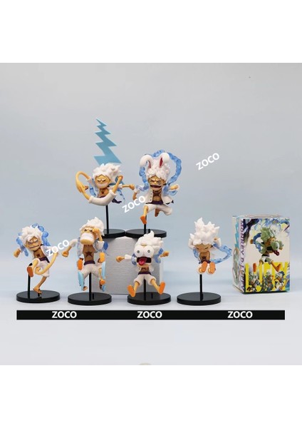 One Piece'nin Yükseltilmiş Modeli Nika Luffy Tam Formlu 6 Figür Model Süsü (Yurt Dışından)