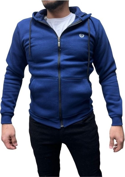 Fermuarlı 3 Iplik Erkek Sweat Ceket