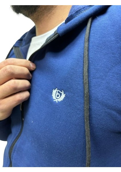 Fermuarlı 3 Iplik Erkek Sweat Ceket