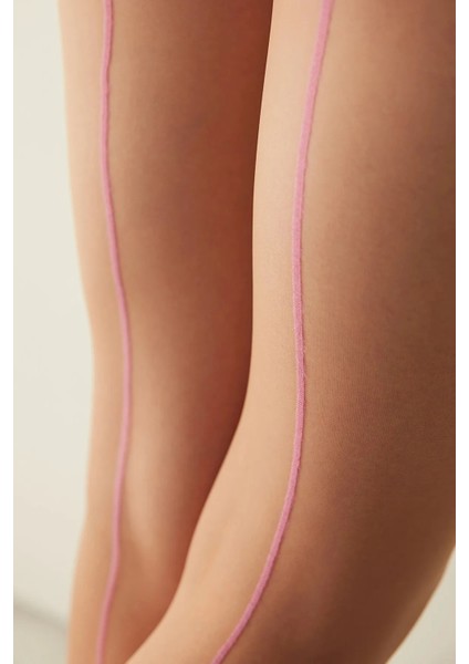 Colorful Bacak Arkası Çizgili Dayanıklı Burun Yapısına Sahip Fashion Külotlu Çorap fiyatları