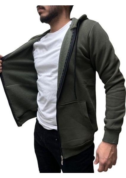 Fermuarlı 3 Iplik Erkek Sweat Ceket modelleri