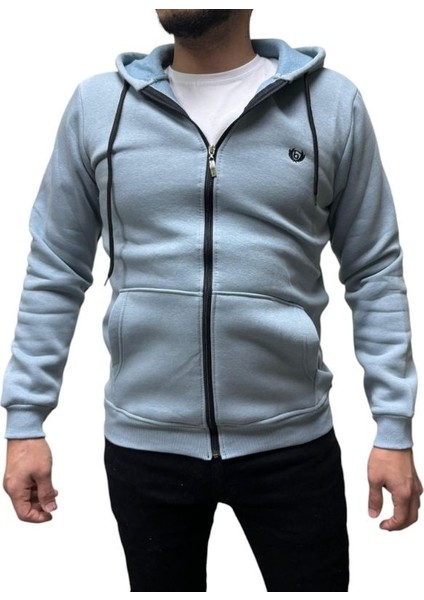 Fermuarlı 3 Iplik Erkek Sweat Ceket