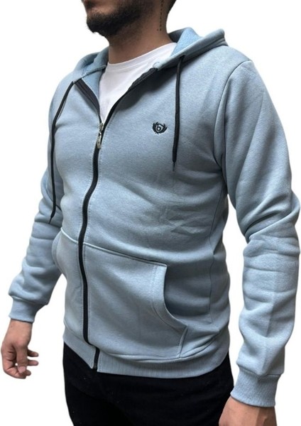 Fermuarlı 3 Iplik Erkek Sweat Ceket