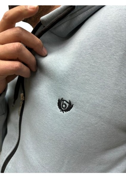 Fermuarlı 3 Iplik Erkek Sweat Ceket