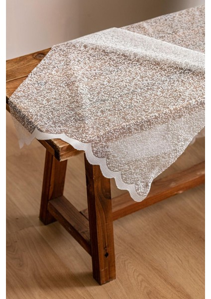 Kullanıma Hazır Kum Desen (1x2) Seyrek Pile Tül Perde modelleri