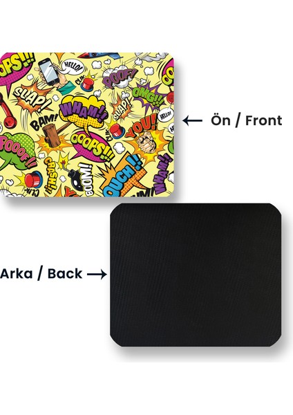 Funny Figures 22X18CM MP522218 Ilyuka Mini Boy Gaming Mousepad Dikişsiz Kenar Kaymaz Kauçuk Taban 22X18CM