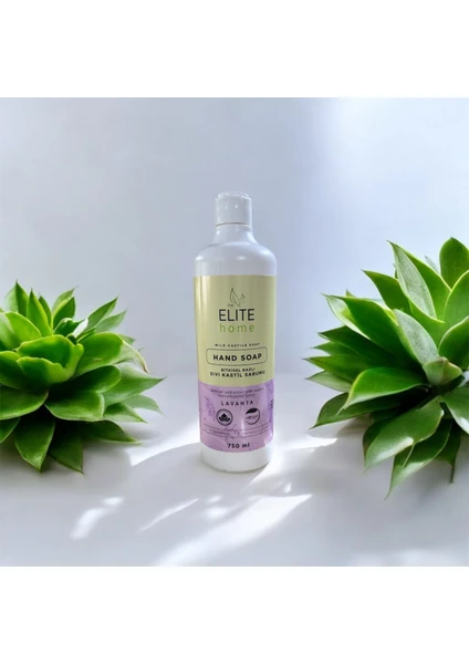 The Elite Home Bitkisel Bazlı ve Vegan Sertifikalı Lavantalı Sıvı El Sabunu 750 ml lavanta