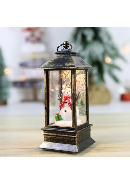 Christmas Lantern Hediyelik Led'li Kardan Adam Figürlü Şamdan