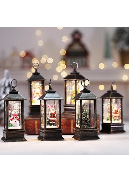 Christmas Lantern Hediyelik Led'li Kardan Adam Figürlü Şamdan