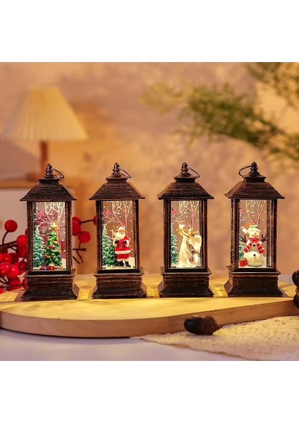 Christmas Lantern Hediyelik Led'li Kardan Adam Figürlü Şamdan