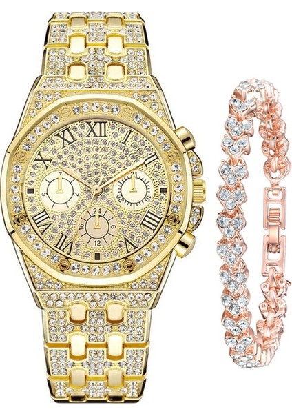 Izle + Bilezik Kadınlar Lüks Elmas Saatler Bilezik Bayanlar Kuvars Izle Bayan Kol Saati (Yurt Dışından) fırsatları