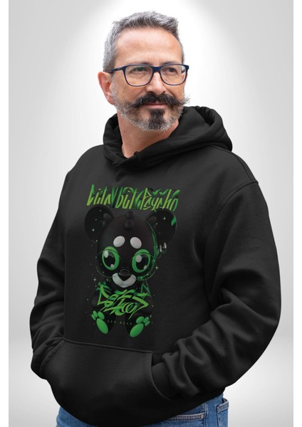 Harvey Duckman Bilim Kurgu, Korku Erkek Kadın Siyah Dijital Baskılı Kapüşonlu Sweatshirt Hoodie