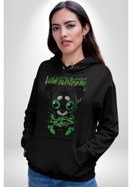 Harvey Duckman Bilim Kurgu, Korku Erkek Kadın Siyah Dijital Baskılı Kapüşonlu Sweatshirt Hoodie