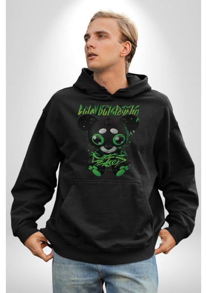 Harvey Duckman Bilim Kurgu, Korku Erkek Kadın Siyah Dijital Baskılı Kapüşonlu Sweatshirt Hoodie