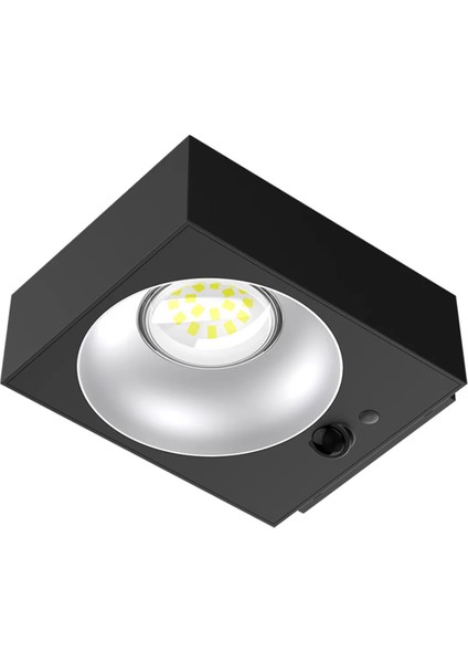 Dlc Solar LED Hareket Sensörlü Kare Aplik Siyah 1000 Lümen