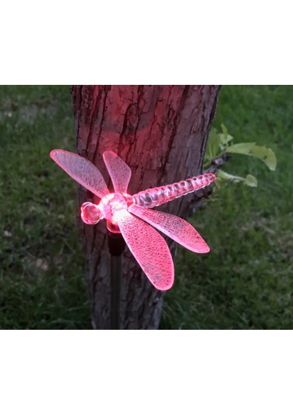 Solar Dragonfly Light Yusufçuk Böceği Figürlü Değişken Renkli Güneş Enerjili Bahçe Aydınlatma