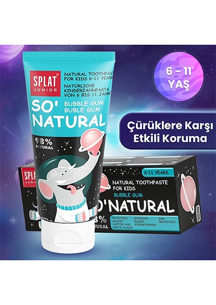 Bubble Gum Çocuk Diş Macunu 73 gr 6-11 Yaş