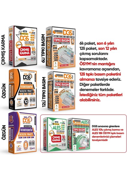2025 DGS 10'lu Paket Deneme Sınavı Özgün Yeni Nesil Türkiye Geneli Kurumsal Çözümlü Anamorfik Yayınları