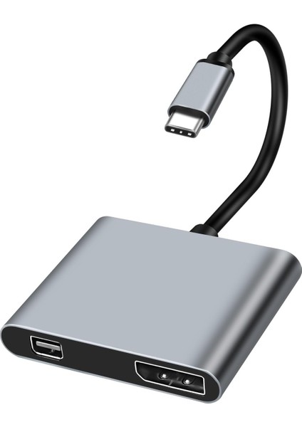 USB Type-C To Mini Dp/dp Displayport Adaptörü 4K 2 In 1 Tip C Erkek Displayport ve Mini Displayport Dişi Video Dönüştürücü Kablosu Bilgisayar Telefonu Dizüstü Monitör Ekranlar PW-745