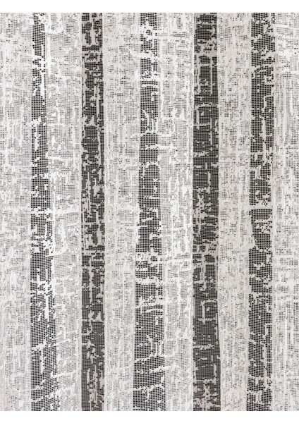 Kullanıma Hazır Ekru Renk Stone Desen (1x2) Seyrek Pile Tül Perde modelleri