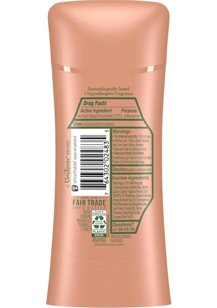 Aloe Vera & Ceramides Sensitive Antiperspirant Stick Deodorant 74GR