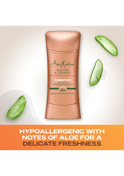Aloe Vera & Ceramides Sensitive Antiperspirant Stick Deodorant 74GR