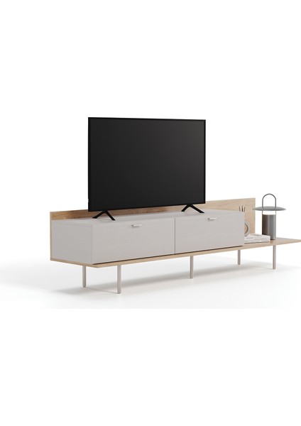 Cante Tv Sehpası, 210X53 cm - Açık Meşe