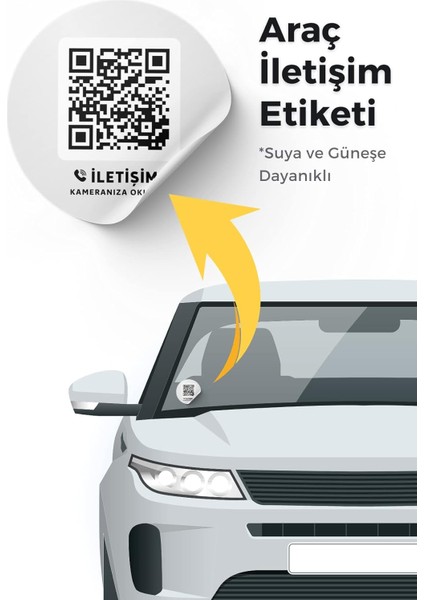 Araç Park Oto Numaratör 2 Adet Qr Kodlu Özel Etiket Qr Kimlik