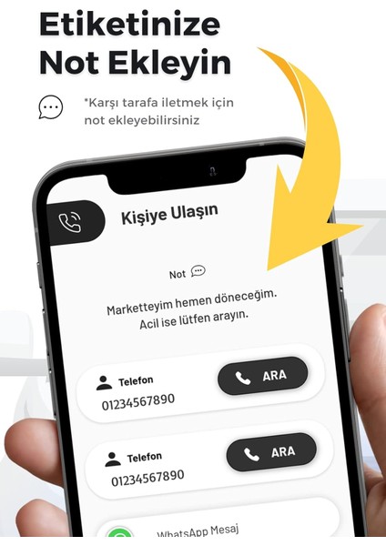 Araç Park Oto Numaratör 2 Adet Qr Kodlu Özel Etiket Qr Kimlik