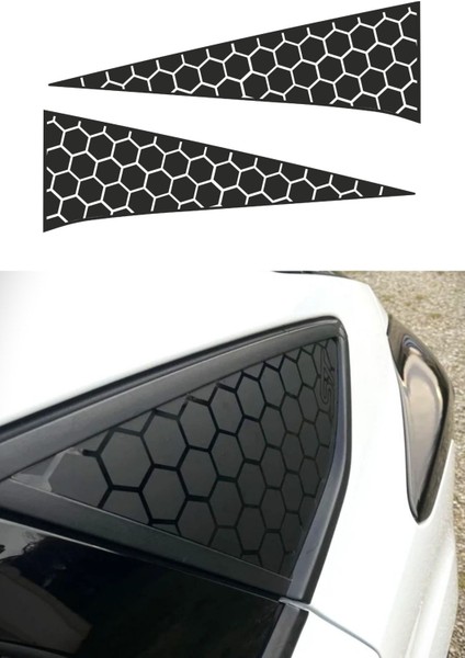 Peugeot 408 Uyumlu Kelebek Cam Sticker Set - Logosuz Tüm Model Yılları Uyumlu modelleri