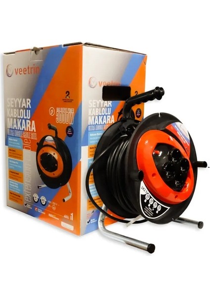 3*2,5 mm 30 mt Makaralı Uzatma Kablo