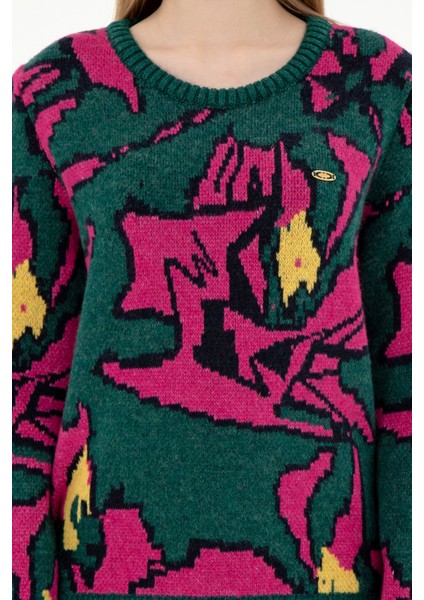 Kadın Koyu Yeşil Kazak /triko 50293016-VR079