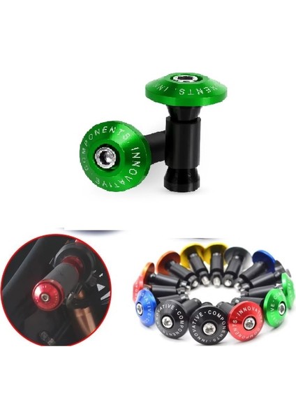 Motosiklet Gidonu Uçları Yeşil Honda Yamaha Suzuki GSR750/GSX-S750 Ducati Universal fiyatları