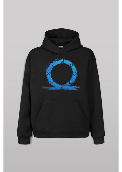 God Of War Ragnarok Oyun Gamer Ön Baskılı Sweatshirt Unisex Kapüşonlu Hoodie