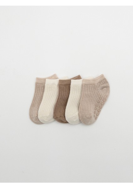Doğal Bambu 5'li Set Bebek Patik Çorap ( +6 Ay Sonrası Kaydırmaz Silikon Tabanlı ) modelleri