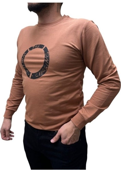 Baskı Desenli 2 Iplik Erkek Sweat