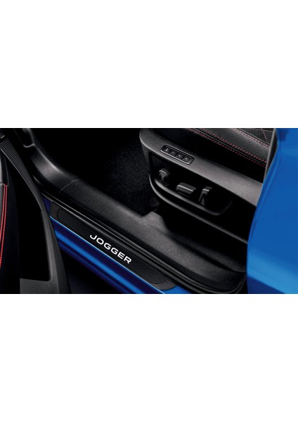 Dacia Jogger 2021 ve Üzeri Modeller Old Karbon Kapı Eşiği 4 Parça Krom Yazılı