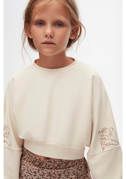 37520 Kız Çocuk Krem Leo Sweat fiyatları