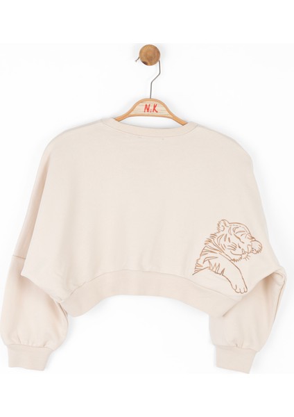 37520 Kız Çocuk Krem Leo Sweat fırsatları